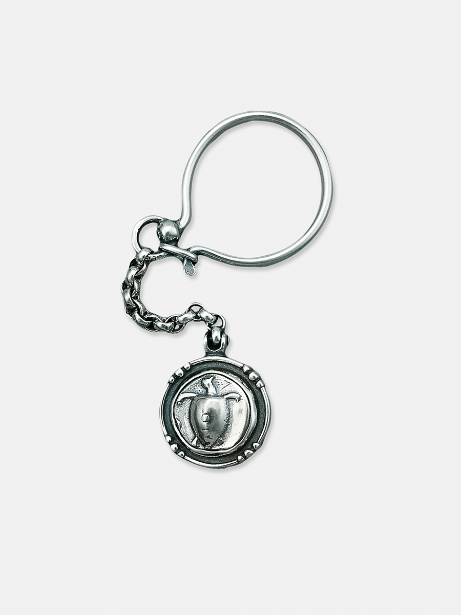 Key ring with a coin from Aegina